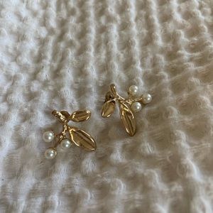 Gold & Pearl Branch Earrings